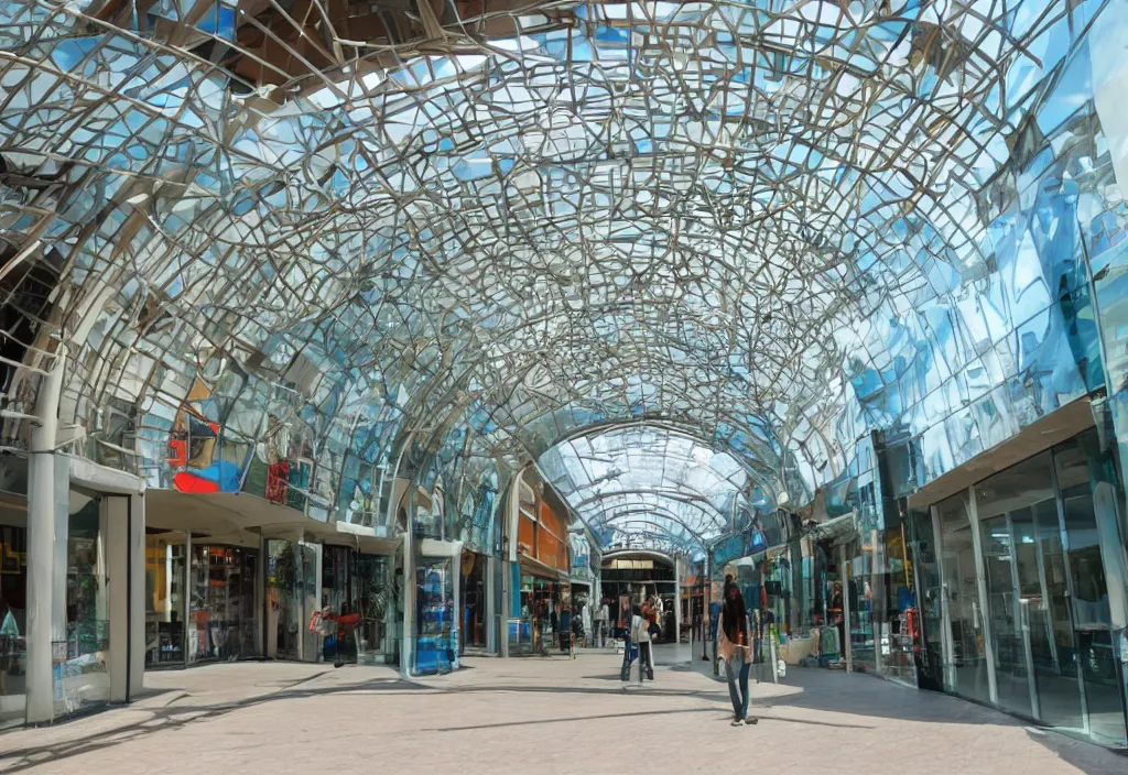 Image similar to a portal to another dimension, shopping center