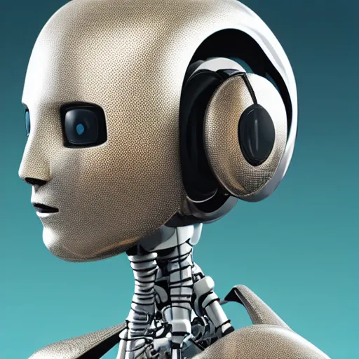 Prompt: a robot talking to someone, photorealistic
