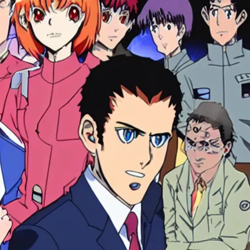 Prompt: hunter biden in neon genesis evangelion