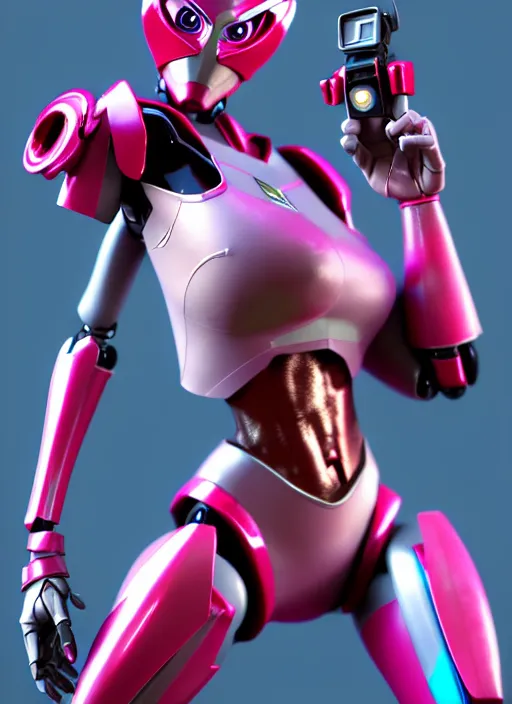 Image similar to Helen Parr as the transformer arcee, android heroine, robot girl, 3d model, curvy, octane render, many intricate details, artstation trending, conceptart.com, official media