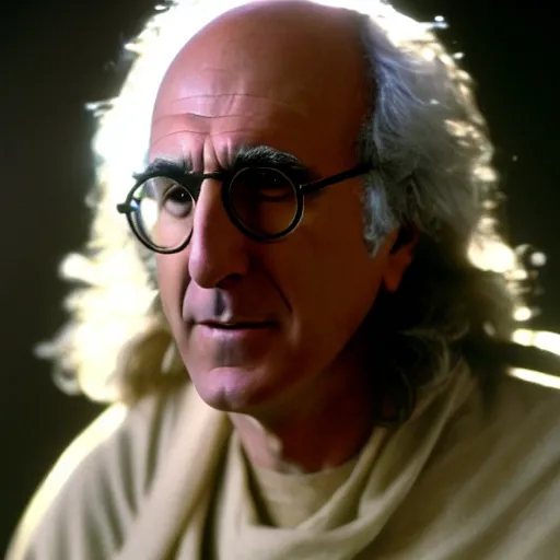 Image similar to Larry David as Jesus Christ, photo, 8k