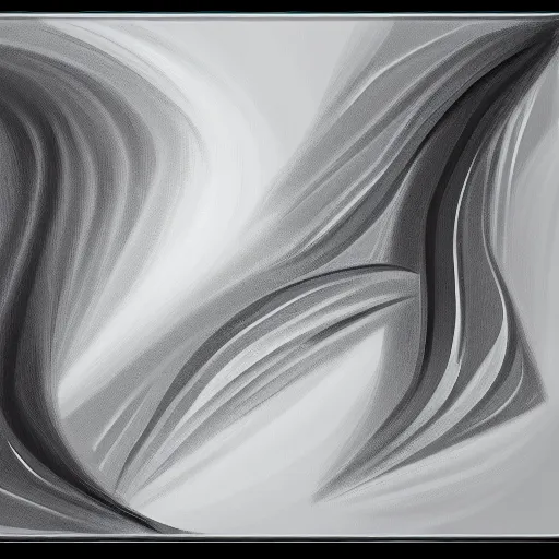 Prompt: abstract grayscale concept art graphic painting illustrating diffusion process