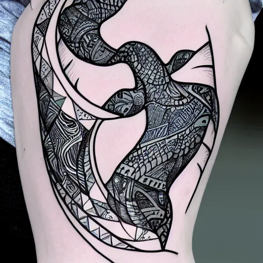 Prompt: spermwhale, white whale, cachalot, awardwinning elegant modern tattoo design, peyote colored sketch, white background