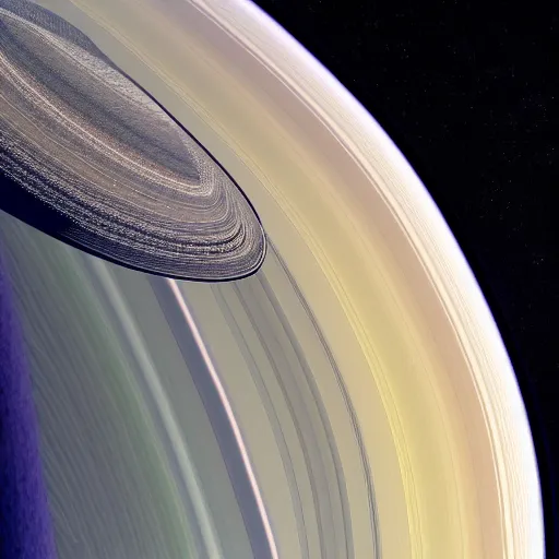 Image similar to 3 d render of a spaceship near saturn