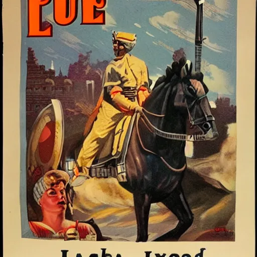 Image similar to Ivanhoe, vintage pulp art