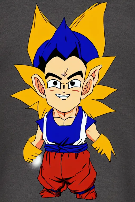 Prompt: Gnome Saiyan