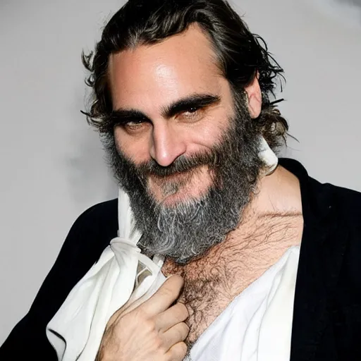 Image similar to joaquin phoenix as santa