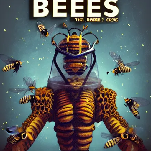 Image similar to save the bees poster, artstation