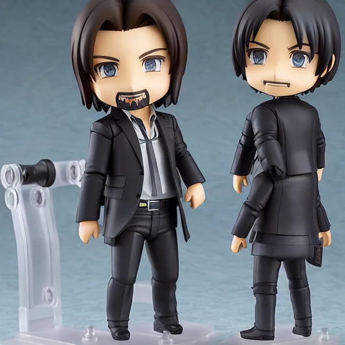 Image similar to Keanu Reeves, An anime nendoroid of Keanu Reeves, figurine, detailed product photo