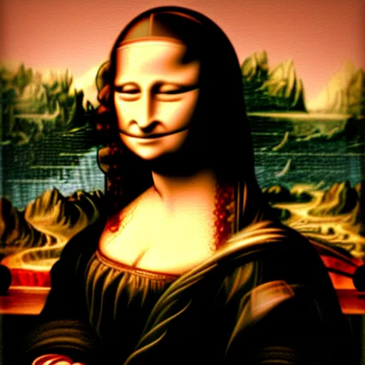 Image similar to mona lisa cyborg