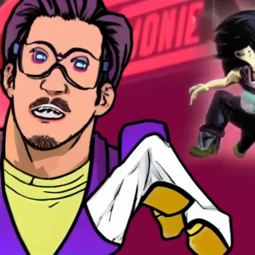 Prompt: markiplier in jojo's bizzare adventure,