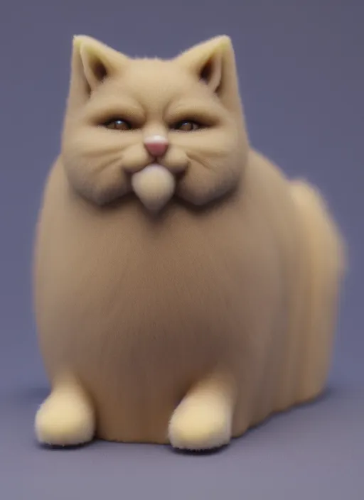 Prompt: 80mm resin detailed miniature of fluffy cat, Product Introduction Photos, 4K, Full body, subsurface scattering