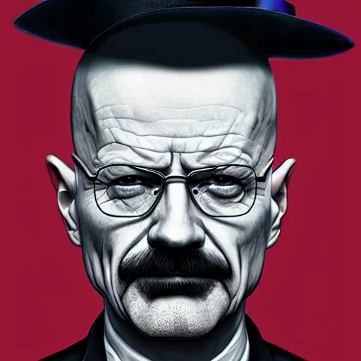 Image similar to walter white as joker, 8k, hyper Realistic, natural lighting