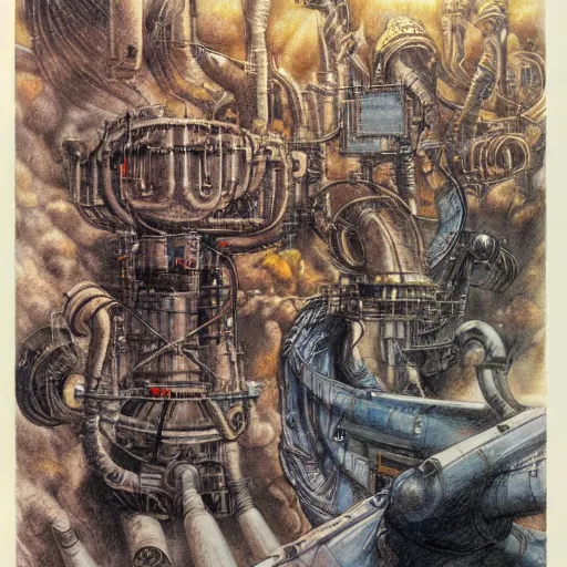 Image similar to mystery science theatre 3 0 0 0, highly detailed, cinematic, alan lee, illustration, comic art