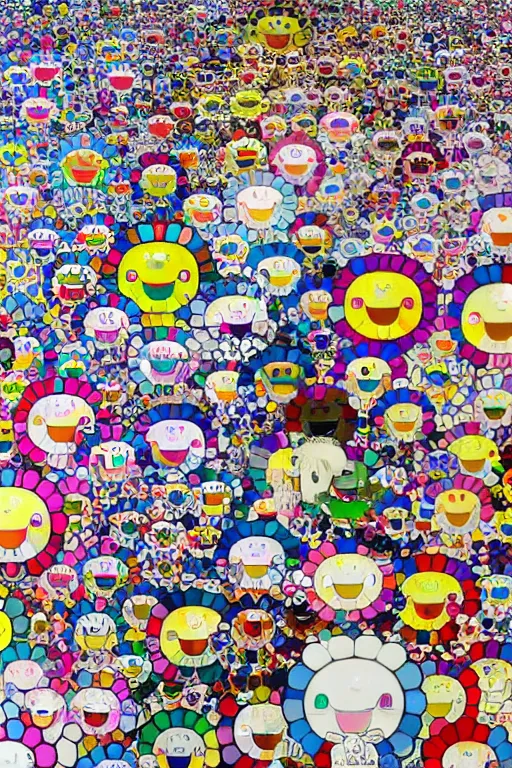 Image similar to artwork by Takashi Murakami