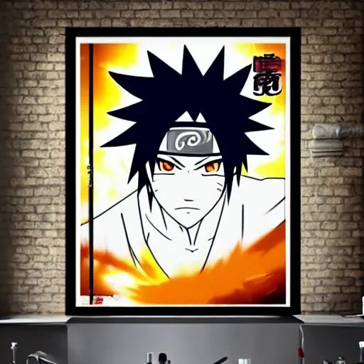 Image similar to AMV poster frame: Naruto vs Sasuke, trending on Artstation, award-winning art