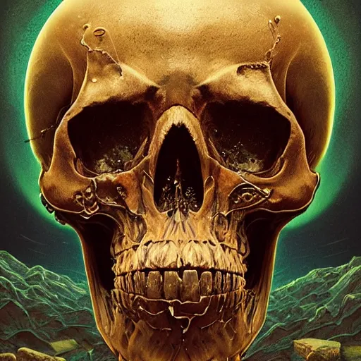 Image similar to portrait_of_a_melting_skull._intricate_abstract._intricate_artwork._by_Tooth_Wu_wlop_beeple_dan_mumford._octane_render_trending_on_artstat