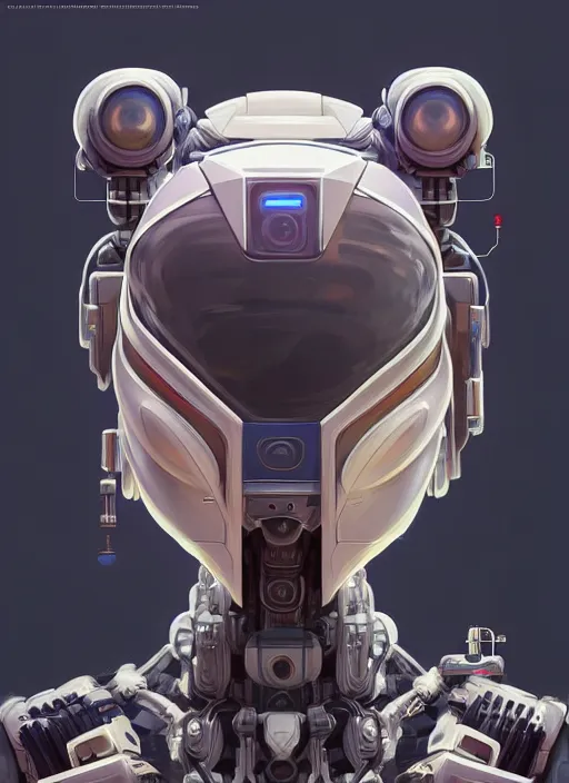 Image similar to symmetry!! portrait of a robot astronaut, floral! horizon zero dawn machine, intricate, elegant, highly detailed, digital painting, artstation, concept art, smooth, sharp focus, illustration, art by artgerm and greg rutkowski and alphonse mucha, 8 k