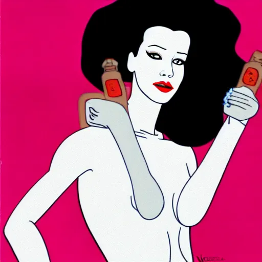 Image similar to supermodel jennifer lawrence as the bride of frankenstein, patrick nagel, relistic, fashion pohotography