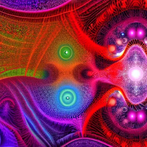 Image similar to The connection of all fractal multiverses in the whole existence