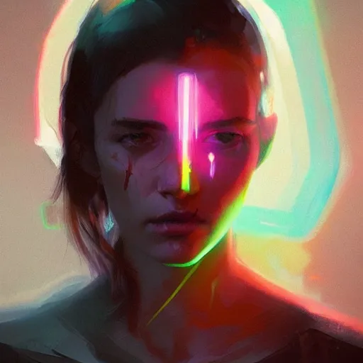 Image similar to portrait of a beautiful alyx vance half life, volume lighting, concept art, by greg rutkowski!!, colorful, xray melting colors!!