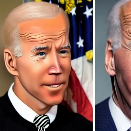 Prompt: man with giant nose that looks like joe biden