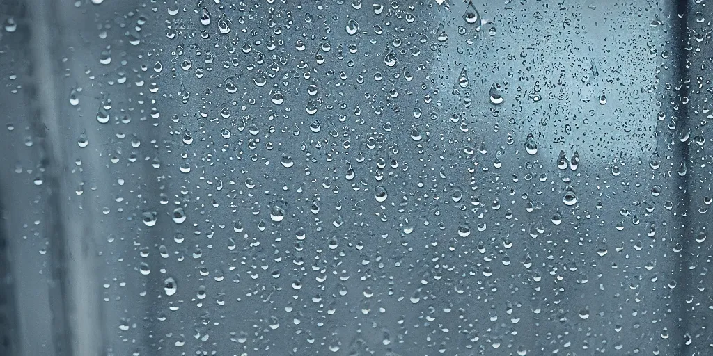 Prompt: rain drops on a window pane, ray casting, high contrast, high detail, full length, Realistic, Regal, Refined, Detailed Digital Art, Exquisite detail, post-processing, masterpiece, Cinematic Lighting