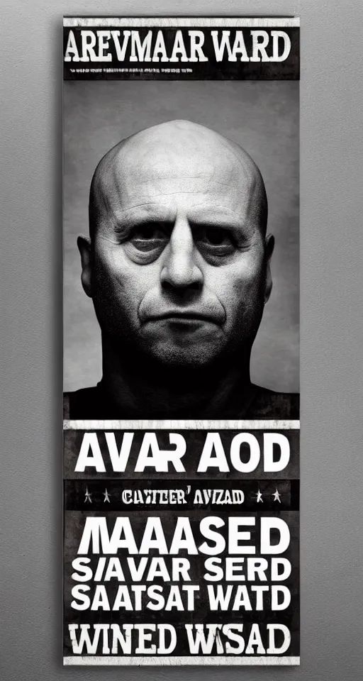 Image similar to avram glazer wanted dead or alive, owner of manchester united football club, wanted poster, bolo poster pure evil, devils horns, avram glazer, satan, hell, 8 k, symmetry, cinematic lighting