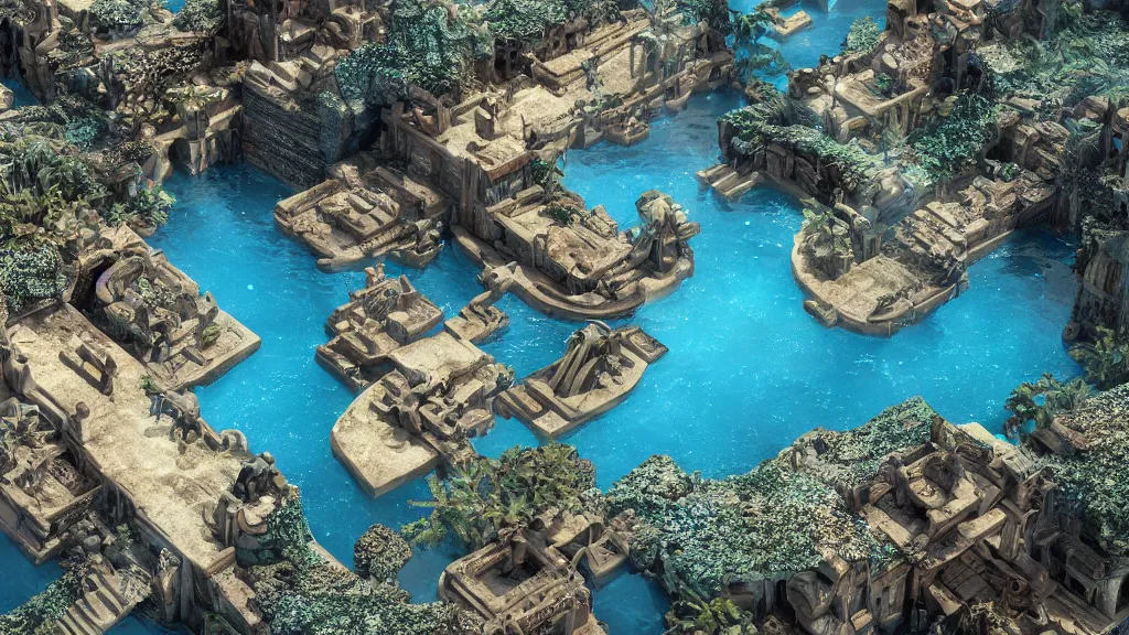 Image similar to the lost city of Atlantis, 9000 BC, octane render, 8k