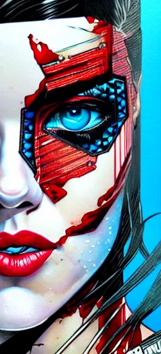 Prompt: blood in ocean intricate details by MARVEL comics and Sandra Chevrier