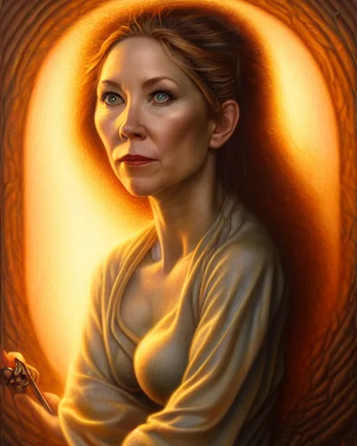 Prompt: detailed portrait of christina applegate apple!! gate!! by tomasz alen kopera and peter mohrbacher and johanna martine! and margaret keane! coherent luminescent