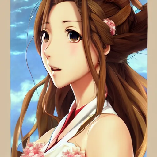 Image similar to portrait of aerith gainsborough as a physician, anime fantasy illustration by tomoyuki yamasaki, kyoto studio, madhouse, ufotable, trending on artstation