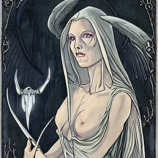 Image similar to galadriel as a succubus