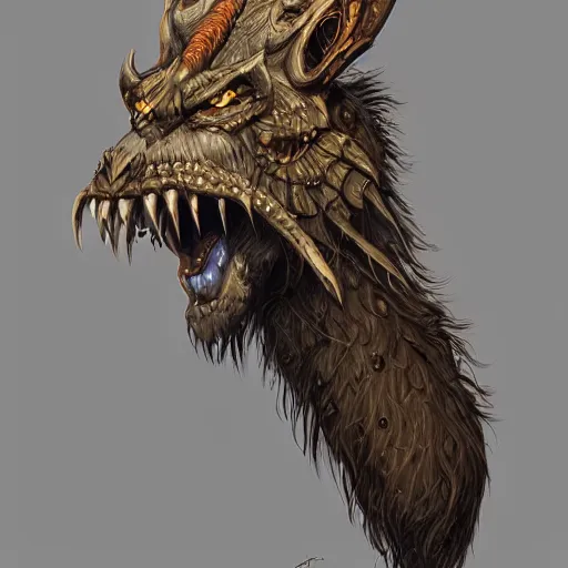 Image similar to a highly detailed portrait of a epic fantasy creature concept art