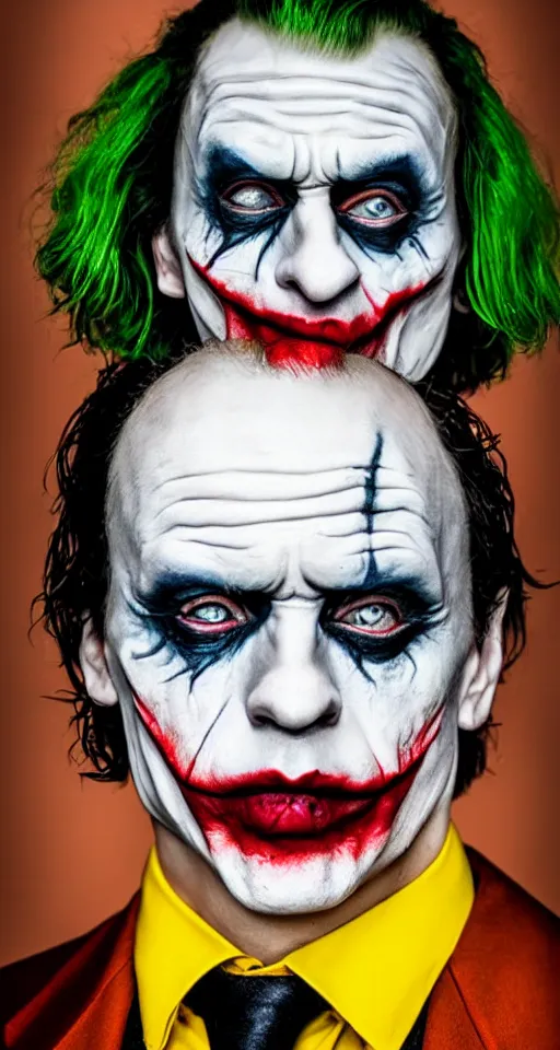 Image similar to mads mickelson as the joker, portrait, poster, focus, sharp details