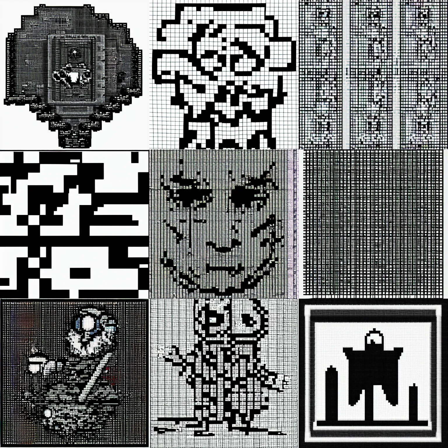 Prompt: pixel art, completely black, no color