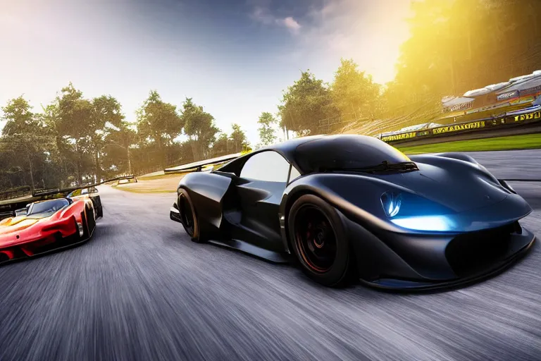 Image similar to photo wallpaper sport car gran turismo 7 forza horizon need for speed fast and furious 5 unreal engine supercar hypercar game concept car octane render, 4 khd 2 0 2 2 3 d cgi rtx style chrome reflexion global illumination ray tracing hdr arstation pixar and disney unreal