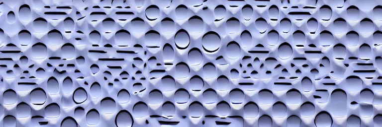 Prompt: clay rendering of simple geometric shapes floating in a grey flat sky, small glowing cylinders hover around the shapes, cool purple slate blue lighting, cgi, ambient occlusion, masterwork, splash page, widescreen 4 k