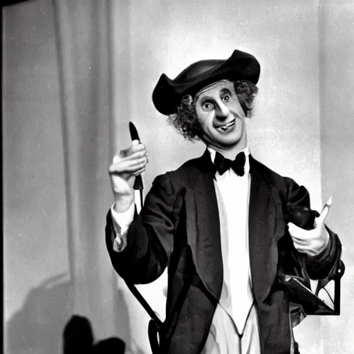 Image similar to harpo marx at the jalta conference