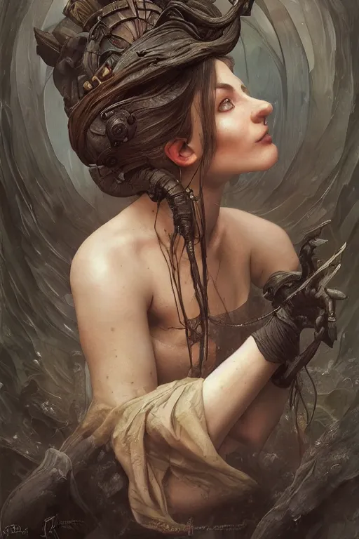Prompt: gnome dreamer, physically accurate, moody dynamic lighting, very very intricate, very very elegant, highly detailed, digital painting, artstation, HR GIGER, Hieronymus Bosch, Francis Bacon, concept art, smooth, very beautiful, sharp focus, illustration, art by artgerm and greg rutkowski and alphonse mucha