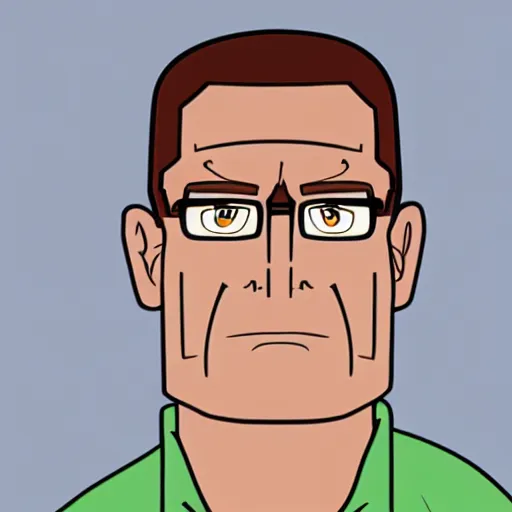 Image similar to Hank hill mugshot in the style of King of The Hill