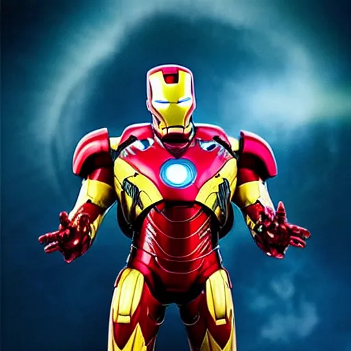Image similar to “iron man wearing buzz light year suit, Pixar”