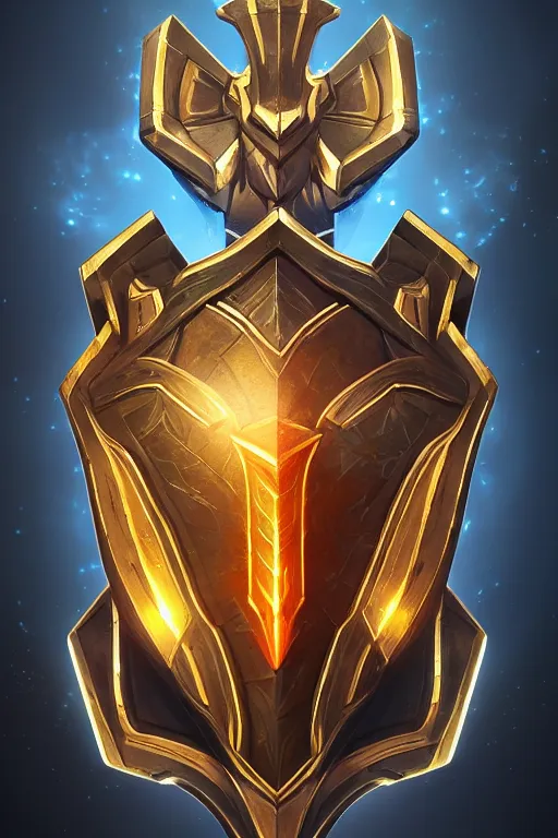 Image similar to shield fantasy epic legends game icon stylized digital illustration radiating a glowing aura global illumination ray tracing hdr fanart arstation by ian pesty and katarzyna da „ bek - chmiel