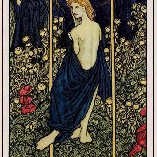 Prompt: Tarot card of luck Rebecca Guay