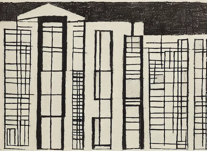 Image similar to Architectural etching by Ben Nicholson