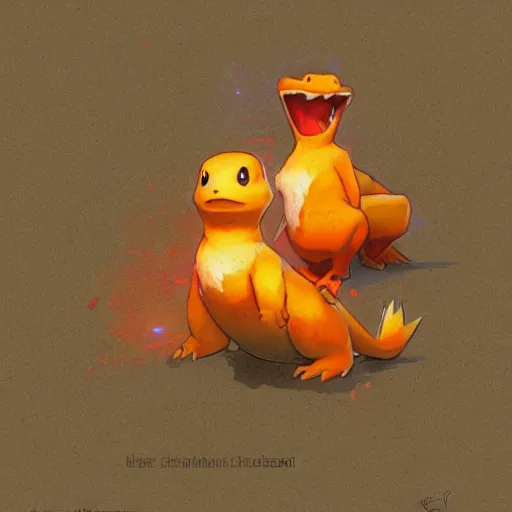 Prompt: Charmander digital Art, Greg rutkowski, Trending artstation,cinematic