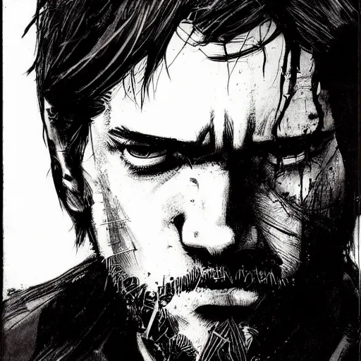 Image similar to joel from the last of us drawn by ben templesmith