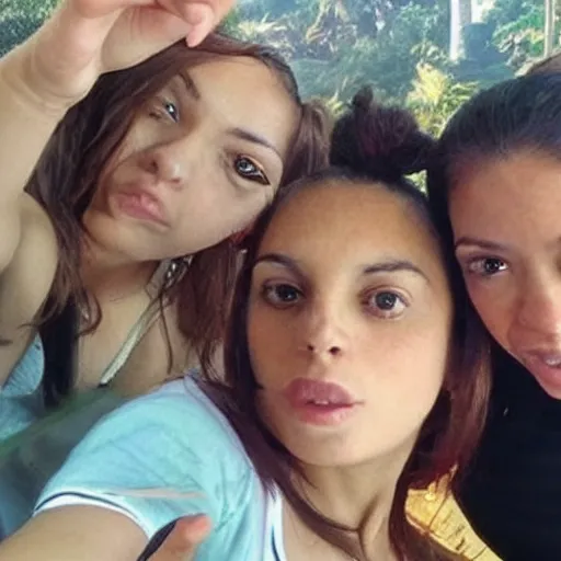 Image similar to tu hermana en tanga selfie duckface