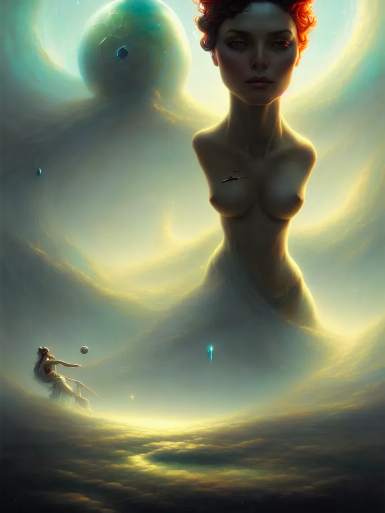 Image similar to call the prime land from the yeast, cgsociety charlie bowater steve argyle, tom bagshaw, insanely detailed, artstation, space art surrealist painting, by peter mohrbacher anato finnstark