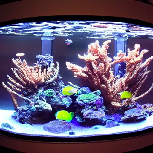 Prompt: extremely detailed ornate stunning beautiful futuristic aquarium